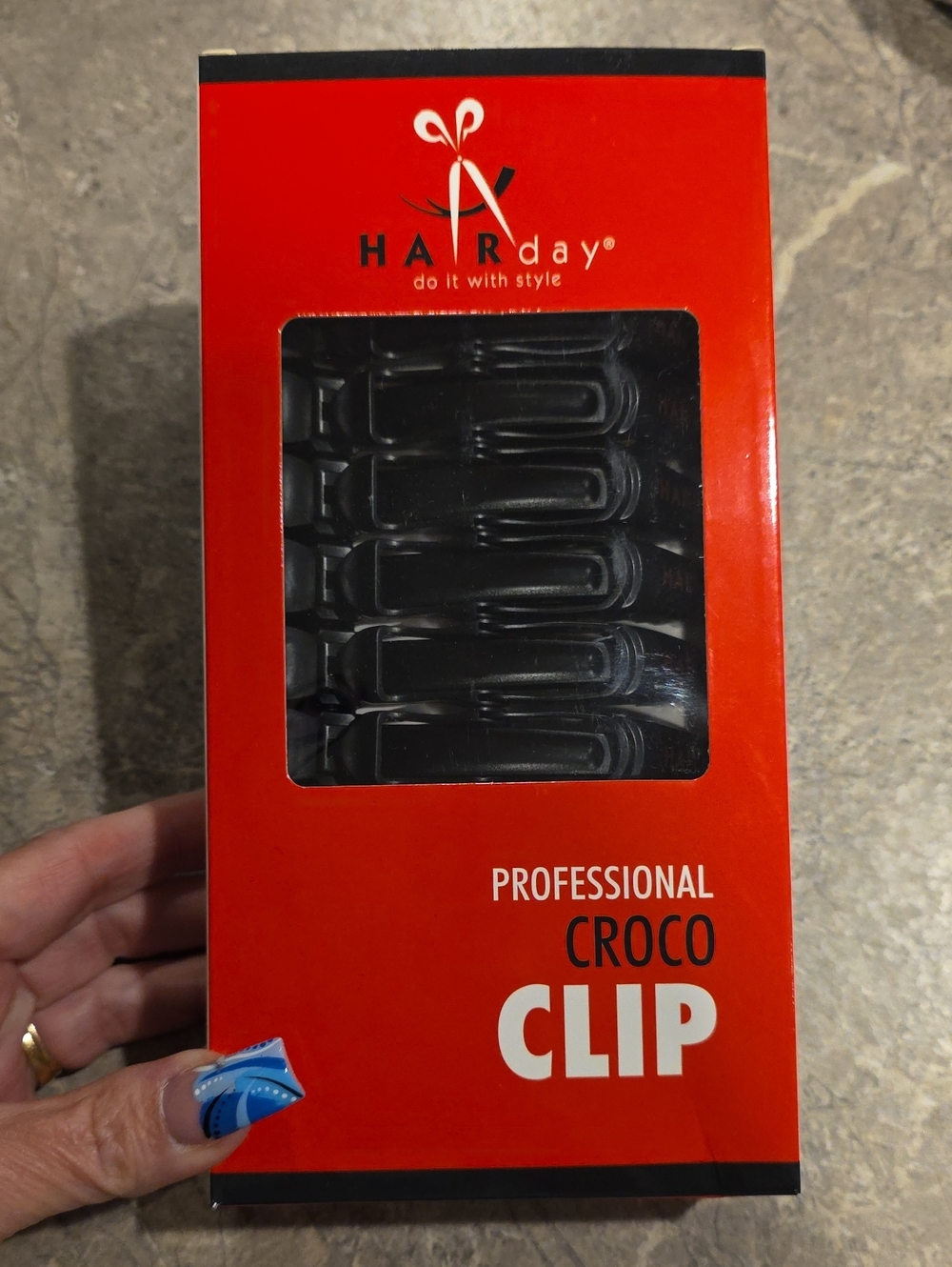 (J66) Professional Croco Clips — Black